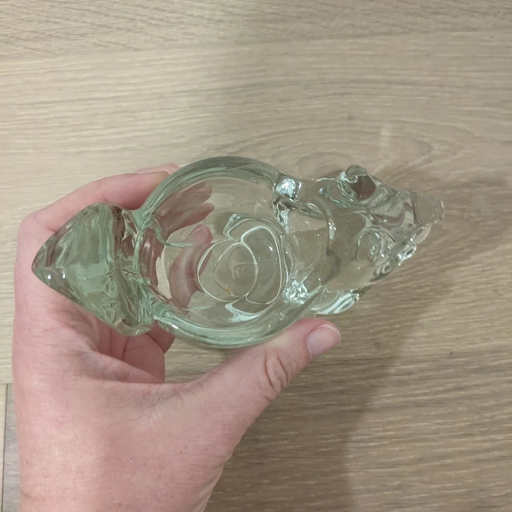 Vintage Avon glass squirrel candle holders